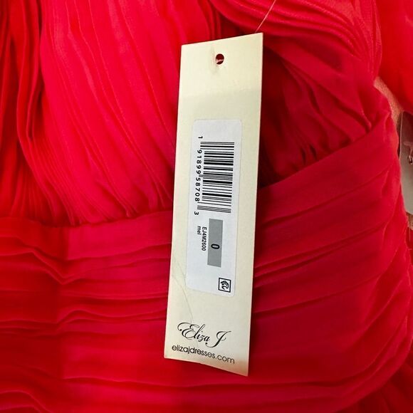 NWT Eliza J Crystal Detail Pleated Gown-U8 - Picture 7 of 7